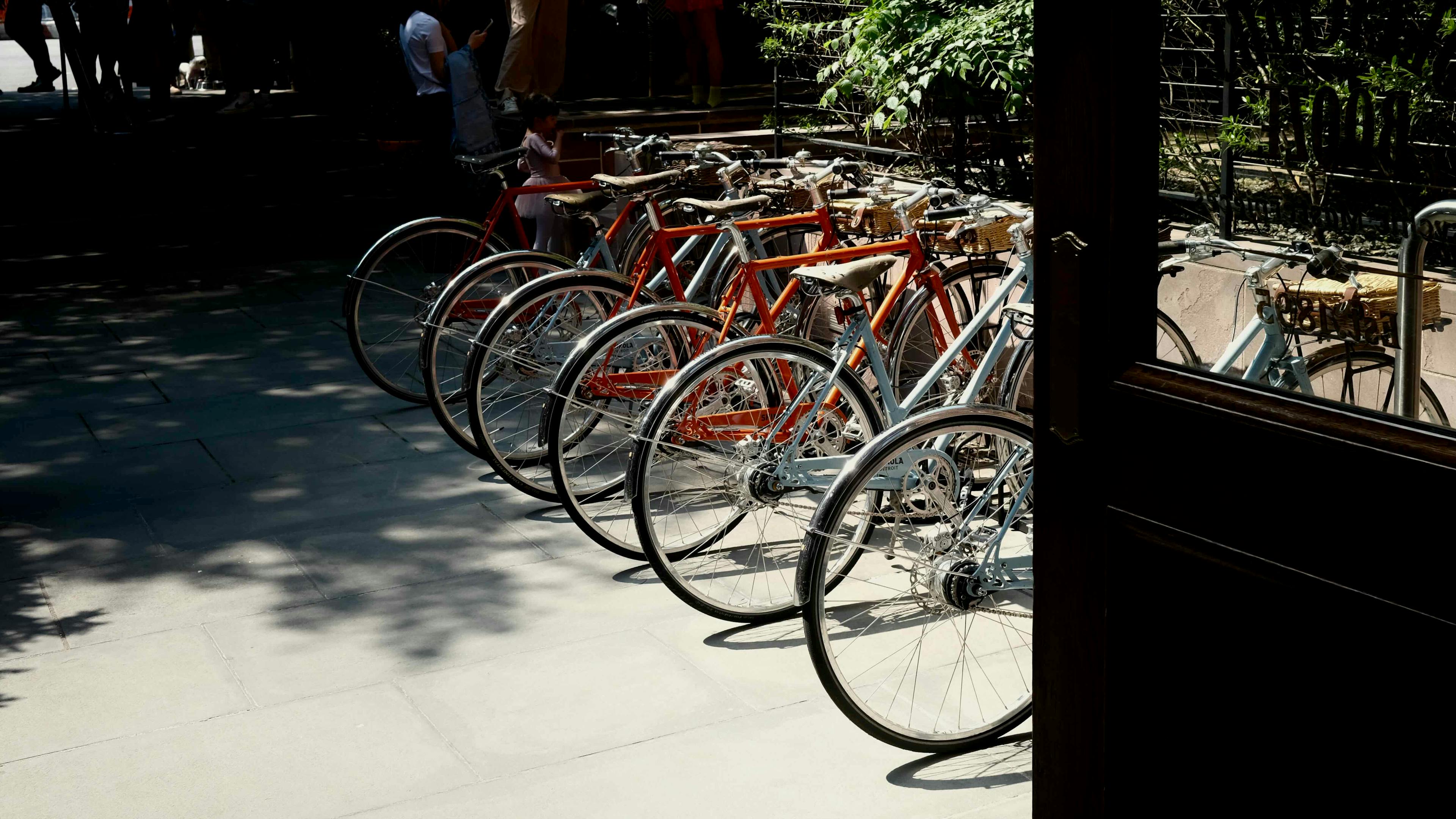 Some bikes in New York streets