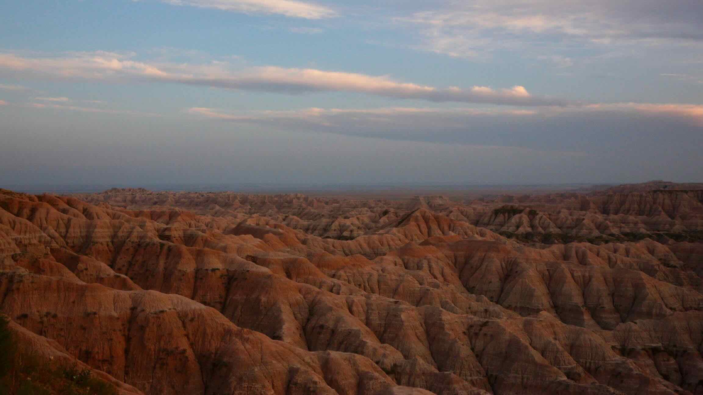 Dusk at Badlands National Park