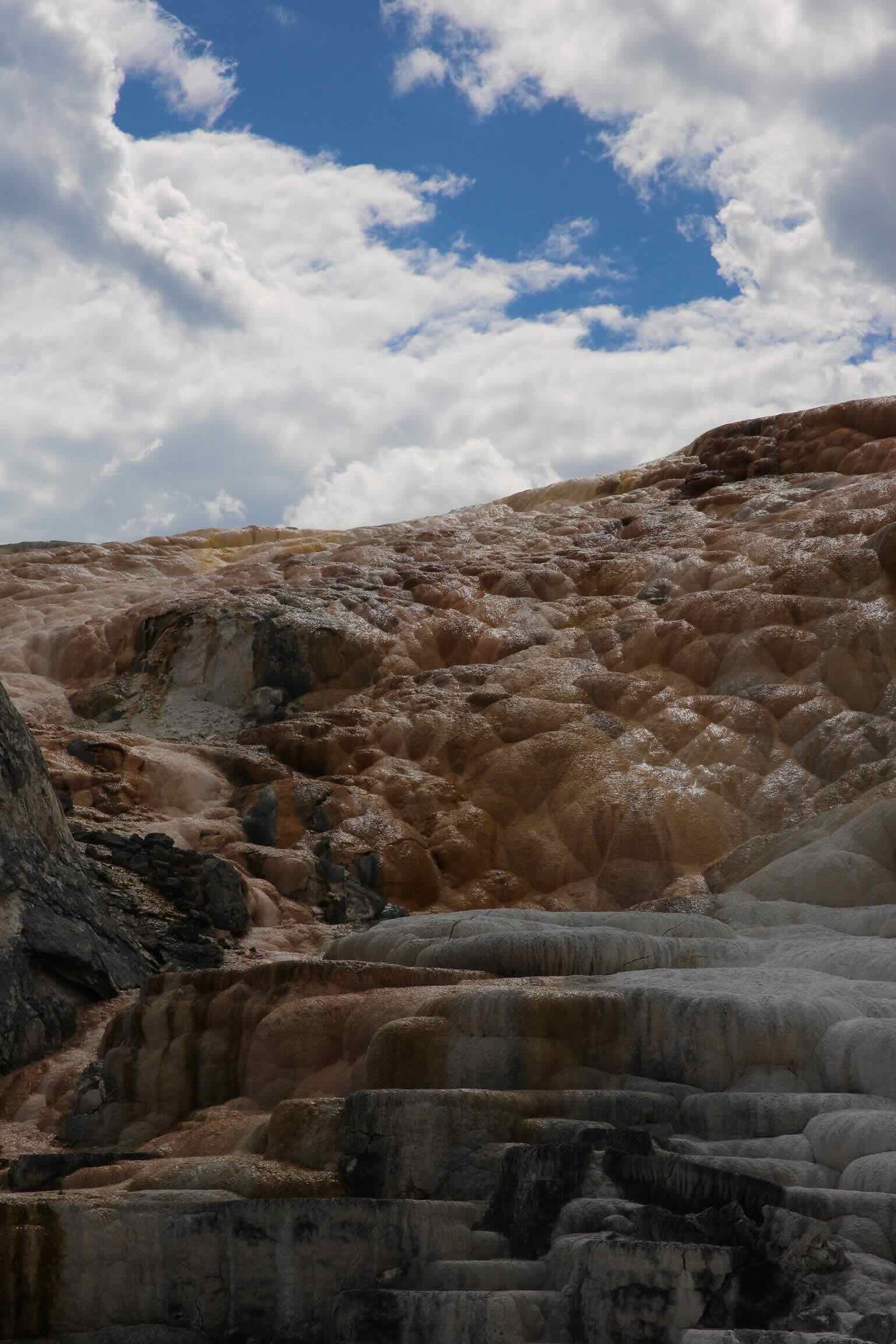 A hill of tavertine at Yellowstone National Park